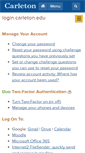 Mobile Screenshot of login.carleton.edu
